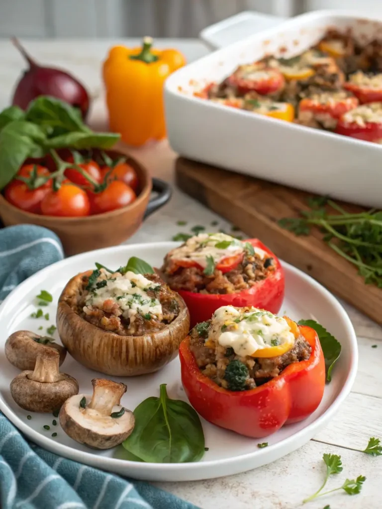 Stuffed Vegetables with Ground Sausage
