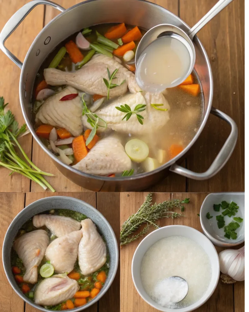 homemade chicken broth