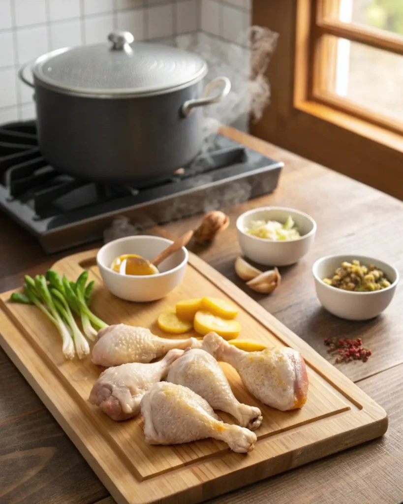 homemade chicken broth