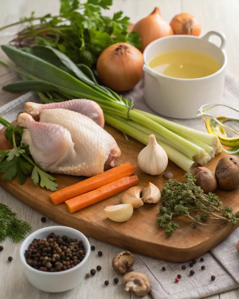 homemade chicken broth