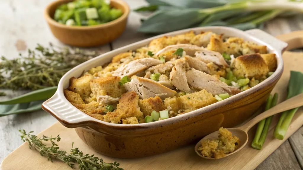 cornbread dressing with chicken