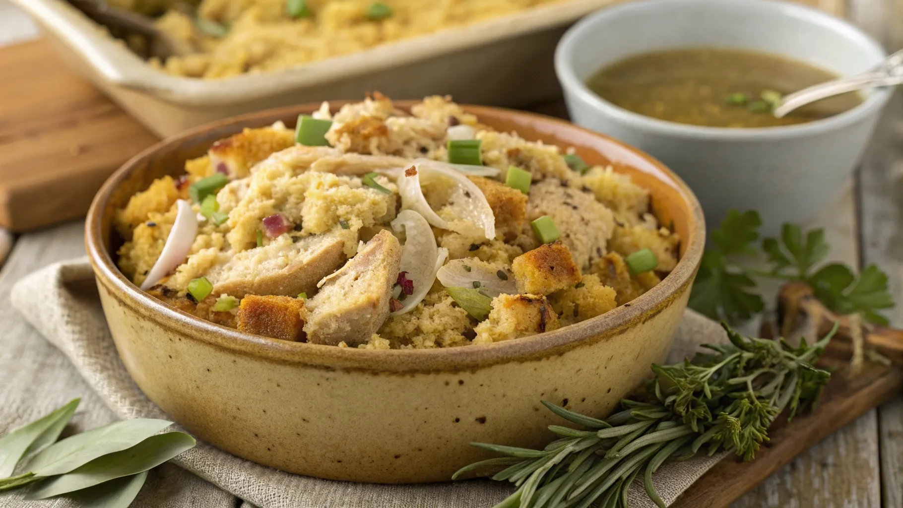 cornbread dressing with chicken