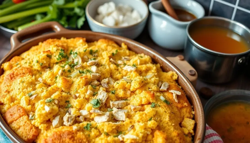 cornbread dressing with chicken