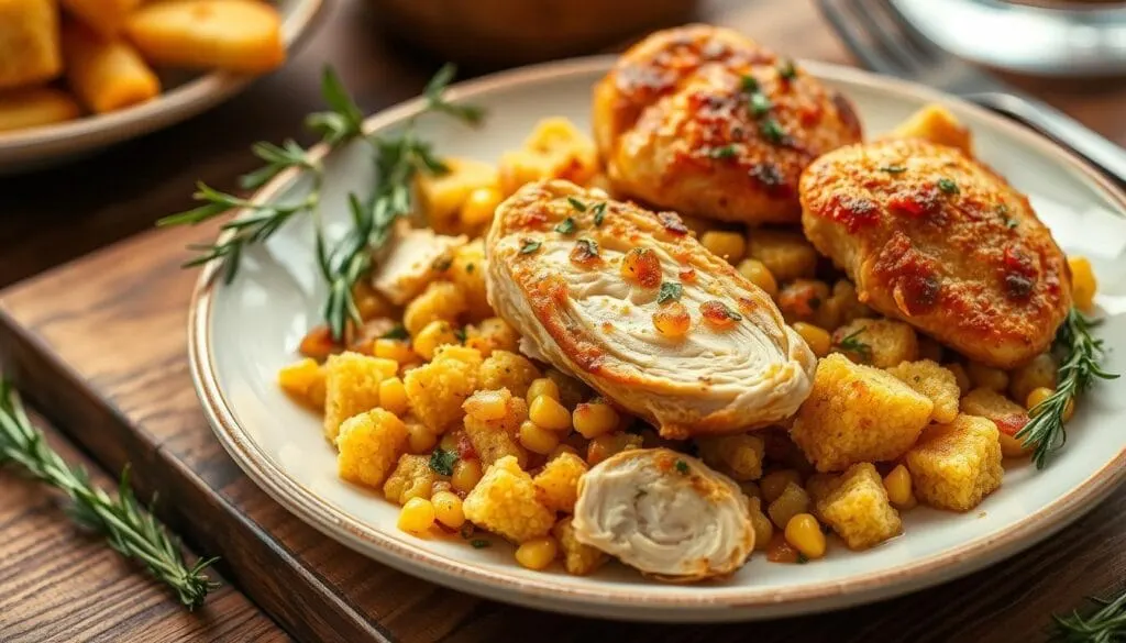 cornbread dressing with chicken